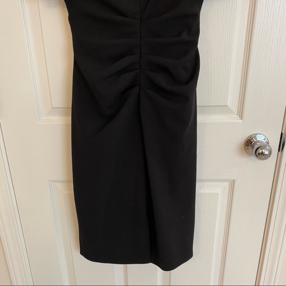 Betsy & Adam Embellished-Sleeve Sheath Dress in Black/Silver - Picture 7 of 10